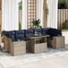 Maison Exclusive - Ensemble de meubles de jardin 8 pièces avec canapé, coussins inclus, couleur gris, en polyrotin et bois d'acacia