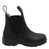 Bisgaard leren enkelboots met profielzool - zwart