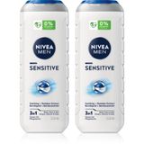 NIVEA Men Sensitive Shower Gel (2 x 500 ml)