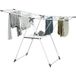 2-Tier Folding Drying Rack, 1.565 m Drying Length, Adjustable Wings, White
