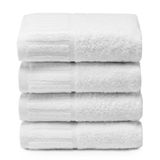 Top Towel - 4 witte hotelhanddoeken - badhanddoeken - grote badhanddoeken - 100% katoen - wit - 50 x 100 cm