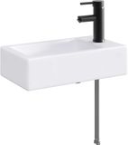 vidaXL Lavabo de salle de bain avec robinet et évacuation noir mat