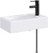 vidaXL Lavabo de salle de bain avec robinet et évacuation noir mat