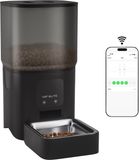 Cat Elite® - Automatische Voerbak Kat | Core - 6L Voerdispenser RVS - Dual WiFi 5Ghz & 2.4Ghz - Voerautomaat Dispenser met Smart App - Voor droogvoer - Zwart