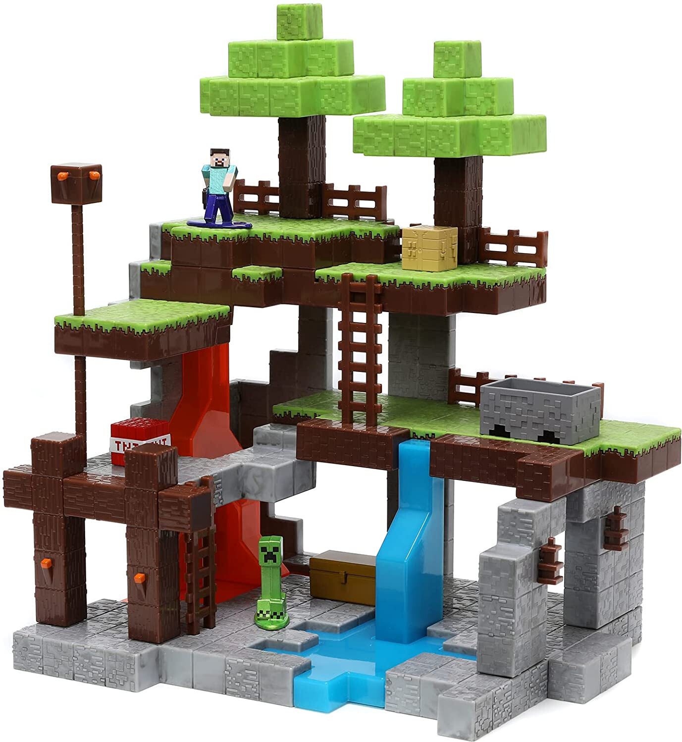 Jada Toys Toys - Minecraft Nano Scene Overworld - Actiefiguur