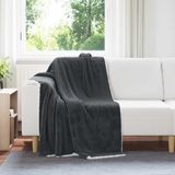 vidaXL - Plaid - Donkergrijs - 130 x 150 cm - Fleece