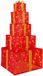 vidaXL Kerst led-cadeaudozen stapel 250 LED's Warmwit 56 x 56 x 120 cm