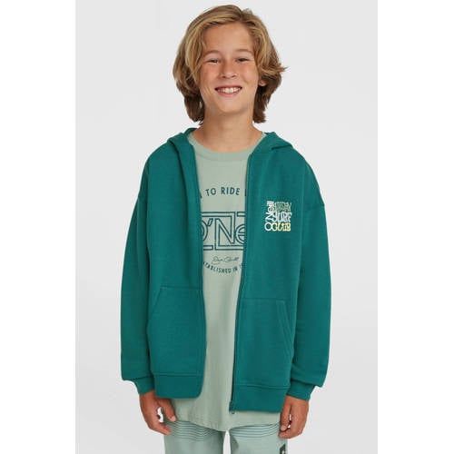 O'Neill sweatvest met backprint donkergroen
