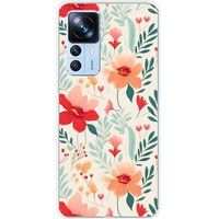 Xiaomi Mi 12T, Xiaomi Mi 12T Pro Flower wall Bedrukt siliconen hoesje