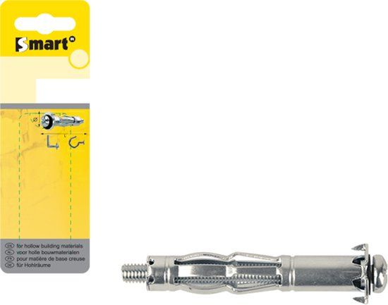 pgb-Europe SMART Metalen Hollewandplug M5 - 52 mm Verzinkt - 4 Stuks