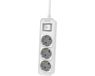 Philips tafelcontactdoos 3 voudig met schakelaar wit