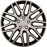 Versaco Wieldoppen dakar zilver/zwart 14 inch - set (4 stuks)