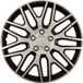 Versaco Wieldoppen dakar zilver/zwart 14 inch - set (4 stuks)