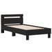 vidaXL - Bedframe - Zwart - Eiken - 193 x 95 x 88 cm - Bewerkt hout