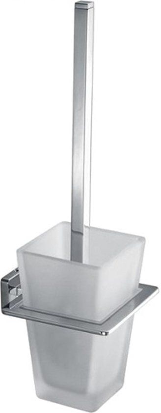 Badkamerplanet Toiletborstelset Vierkant Chroom