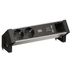Bachmann DESK2 ALU Zwart 2x geaard stopcontact, 1x USB oplader en 1x ABD GST18