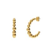 Lucardi Dames Stalen goldplated oorringen bol
