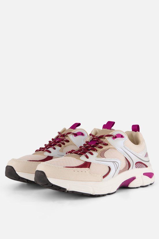 POSH by Poelman Posh sneakers beige paars Synthetisch - Maat 40