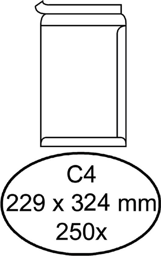 Quantore Envelop akte C4 229x324mm zelfklevend wit 250stuks