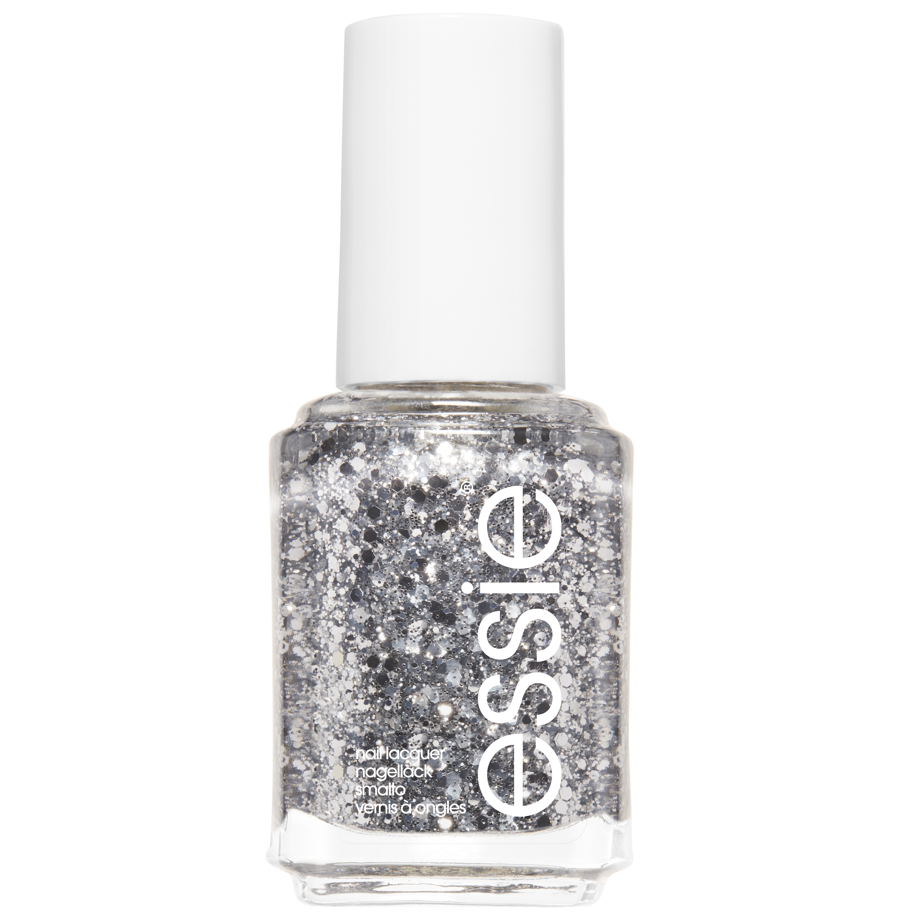 Essie original - 278 set in stones - grijs - glitter topcoat - 13,5 ml