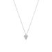 Lucardi Dames Zilveren ketting hanger hart met zirkonia voor dames - Ketting - 925 Zilver - Zilverkleurig - 48 cm