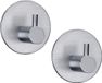 EAVY Set de 2 porte-serviettes - Crochets porte-serviettes adhésifs - Crochets adhésifs Inox Argent