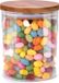 Alpina Voorraadpot/bewaarpot Foodking - borosilicaat glas - 600 ml - glas/hout - luchtdicht