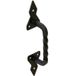 Domax Poignée de porte en acier noir, 130 mm ouverte