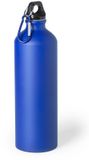 Merkloos / Sans marque Makito Drinkfles Thor - Blauw - Aluminium - Schroefdop - 800 ml - Met Karabijnhaak