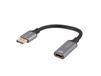 Lanberg AD-DP-HD-04 câble adaptateur vidéo 0,2 m DisplayPort HDMI Argent, Noir