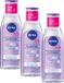 NIVEA Essentials Eau micellaire apaisante - Peau sensible - Huile de pépins de raisin - Dexpanthénol - 3 x 200 ml