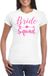 Bellatio Decorations Vrijgezellenfeest T-shirt dames - bride squad - wit - roze glitter - bruiloft XXL