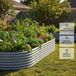 Bac de jardin surélevé - Lit de jardin en acier galvanisé - 249 x 100 x 36 cm - Durable - Facile à nettoyer - Gris