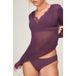 Hunkemöller super soft Kant V-Neck shirt met Cashmere Paars