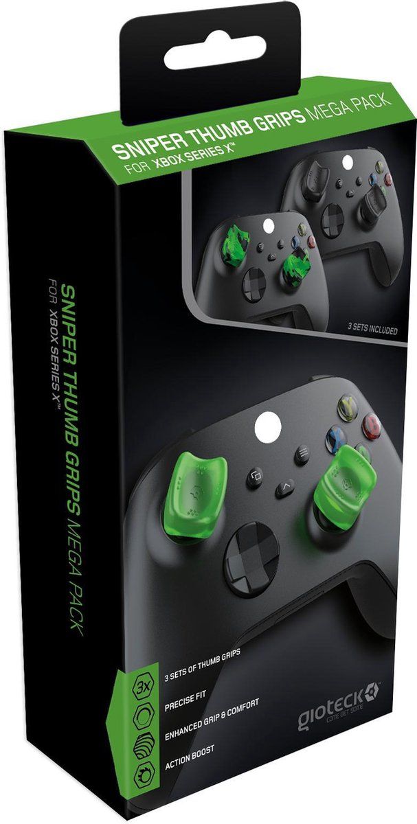 Gioteck Sniper Precisie Duimgrepen Mega Pack - Xbox Series X|S - Groen
