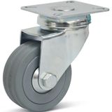 Meso Bol Zwenkwiel rubber 50mm - 40kg draagvermogen