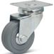 Meso Bol Zwenkwiel rubber 50mm - 40kg draagvermogen