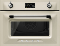 Smeg SO4902M1P - 40L Electric Oven with Microwave, Grill, and Convection - Cream