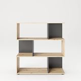 Rek SHELFY met 6 vakken, Artisan eiken met grijs