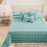 PETTI Artigiani Italiani - Quilt voor tweepersoonsbed van zacht en warm fluweel, lente- en herfstdekbed, sprei voor tweepersoonsbed, Tiffany, 100% Made in Italy