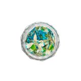 Semilac Flower Flakes Spring Meadow Nageldecoratie, pastelgroen en turquoise, droogbloemen voor uv-nagellak en uv-gel nailart