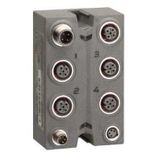 Schneider TM7BAO4VLA uitbreidingsblok, TM7, IP67, 4AO, 10V, M12-connectoren