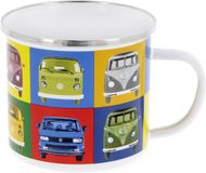 BRISA VW Collection Emaille Mok T1 Bulli Bus Motief 500ml Kleurrijk