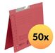 ELBA 100560085 pendelmappen 50 stuks per verpakking Ambachtelijk hechtingen en sleufstansen in voordeksel 250 g/m² manila-karton rood