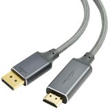 KabelDirekt - 4K DisplayPort 1.4 naar HDMI 2.1 kabeladapter - 1,5 m | Overdraagt 4K/60Hz laptop DP naar HDMI-scherm/tv, unidirectioneel, grijs