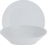 Koopman International Serviesset 8-delig - plastique - blanc - 4 personnes