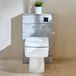 Hudson Reed Meuble WC avec cuvette Exton - Gris béton - 50 cm - Bouton de chasse d'eau noir - Cluo
