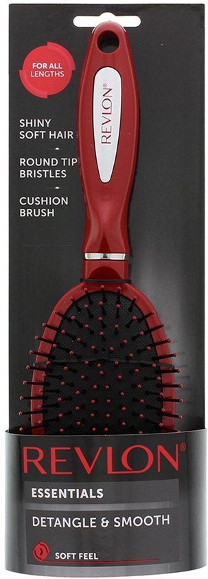 Revlon Detangle and Smooth Cushion Hair Brush - Red