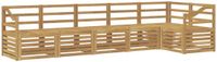 vidaXL - Buiten - bank - set - 6 - st - Wit - Massief - Acacia - Hout