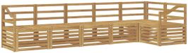 vidaXL - Salon d'extérieur - 6 pièces - Blanc - Acacia massif - Bois